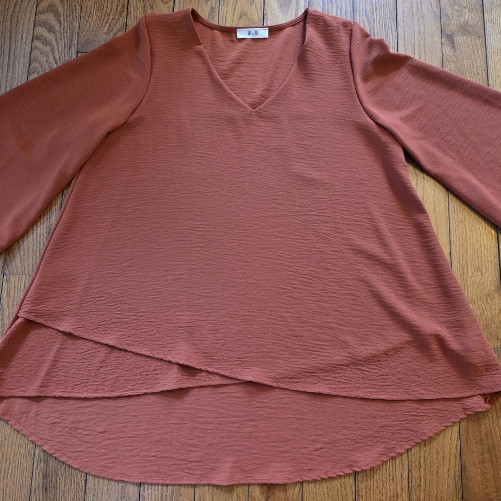 Burnt Orange Oversized Blouse *boutique*